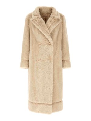 TWINSET: Abrigos de borreguito y piel  - Abrigo De Piel - Beis