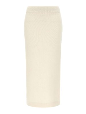 TWINSET: Faldas media pierna y semilargas - Falda Semilarga - Blanco