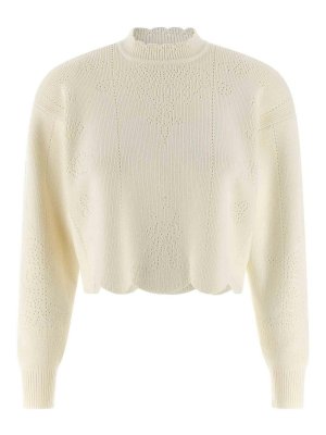 TWINSET: crew necks - Scalloped Hem Sweater