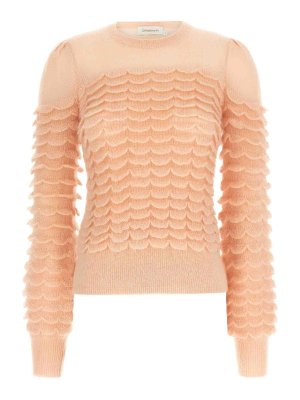 ZIMMERMANN: Strickpullover mit Rundhalsausschnitt - Rundhalspullover - Nude