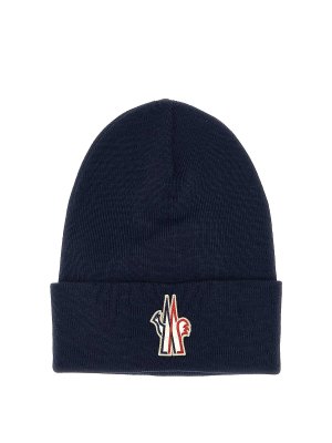 MONCLER: beanies - Logo Patch Beanie
