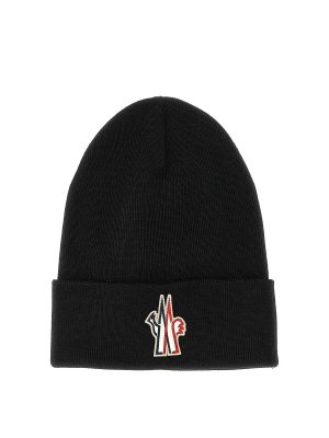 MONCLER: beanies - Logo Patch Beanie