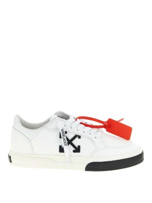OFF-WHITE: trainers - New Low Vulcanized Leather Sneakers