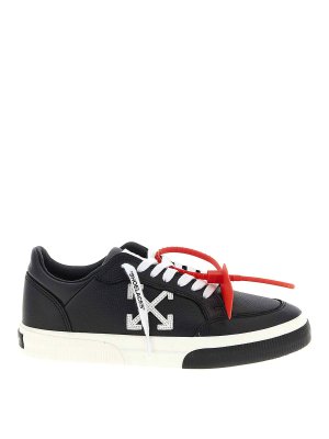 OFF-WHITE: trainers - New Low Vulcanized Leather Sneakers