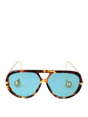 BOTTEGA VENETA: サングラス - サングラス - ブラウン