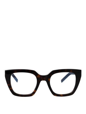 SAINT LAURENT: 眼鏡 - 眼鏡 - ブラウン