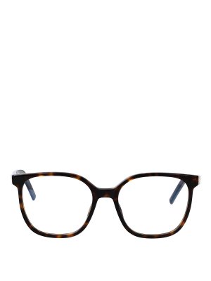 SAINT LAURENT: 眼鏡 - 眼鏡 - ブラウン