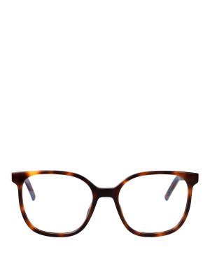 SAINT LAURENT: 眼鏡 - 眼鏡 - ブラウン