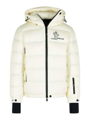 MONCLER: padded jackets - Isorno White Hooded Ski Down Jacket