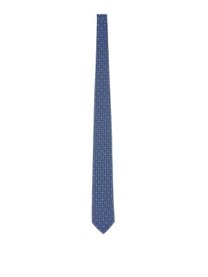 FERRAGAMO: ties & bow ties - Tie Print Gancini