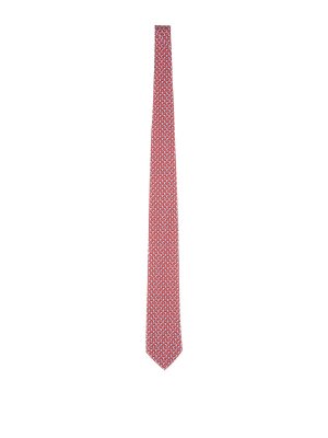FERRAGAMO: ties & bow ties - Feline Print Tie