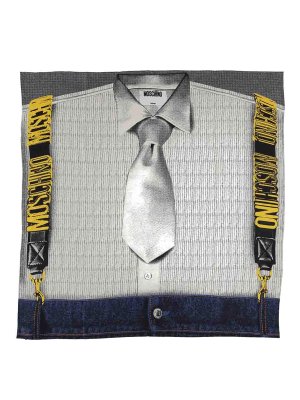 MOSCHINO: sciarpe e foulard - Sciarpa Di Seta Con Stampa