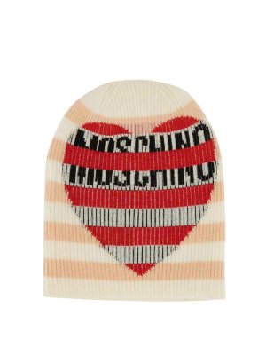 MOSCHINO JEANS: hats & caps - Wool Cap With Logo