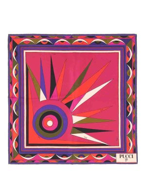 EMILIO PUCCI: sciarpe e foulard - Sciarpa con stampa Hawaii