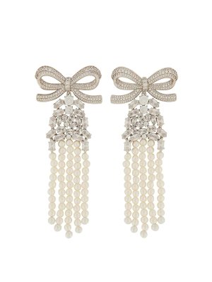 Self Portrait: Earrings - Drop Earrings With Bow