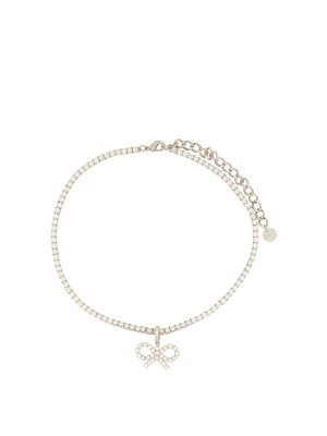 Self Portrait: Necklaces & Chokers - Tennis Necklace With Bow