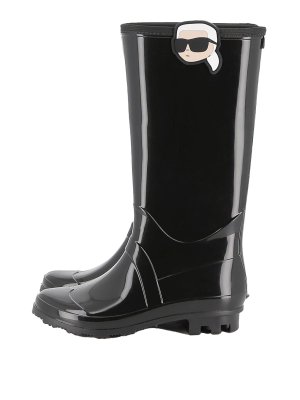 KARL LAGERFELD: ブーツ - ブーツ - 黒