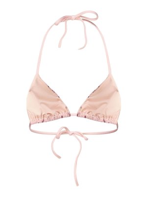 FENDI: bikinis - Triangle Bikini Top With Micro Print