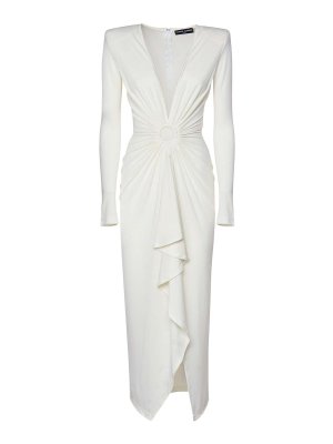 ALBERTO AUDENINO: knee length dresses - Kora Midi Dress With Cut-Out Detail