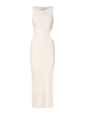 AKEP: maxi dresses - Long Fitted Dress With Cut-Out On The Side
