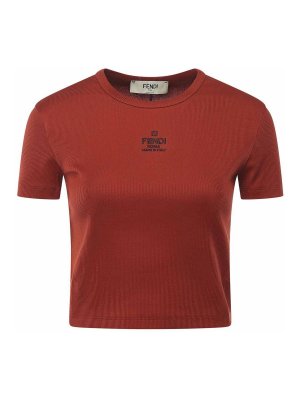 FENDI: Tops & Tank tops - Cotton Cropped Top