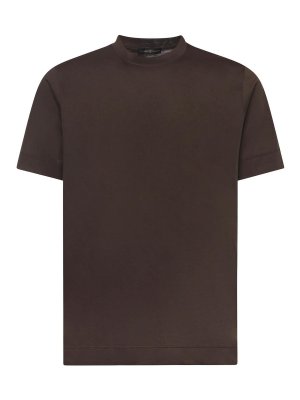 GIULIANO GALIANO: T-shirts - T-Shirt - Marron Foncé