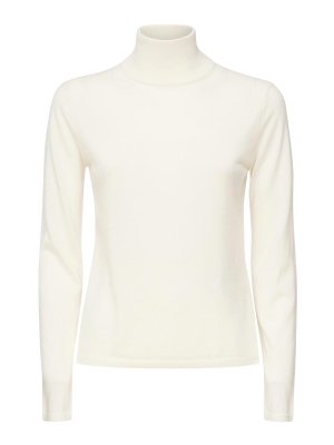 Max Mara: Suéteres con cuello pico - Suéter Cuello Redondo - Blanco