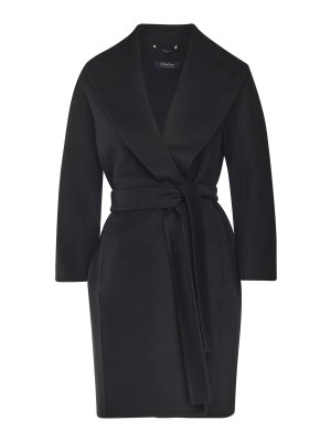 S MAX MARA: knee length coats - Double Wool Wrap Coat