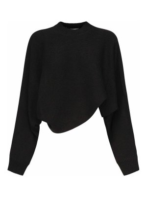Alaïa: Suéteres con cuello pico - Suéter Cuello Redondo - Negro