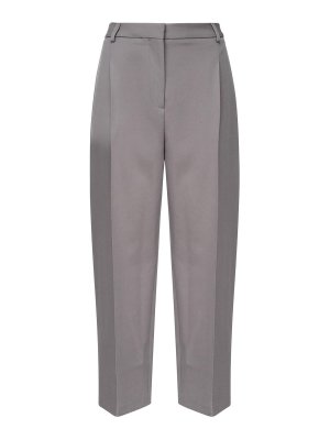 Alaïa: pantaloni casual - Pantaloni in Gabardine di Lana