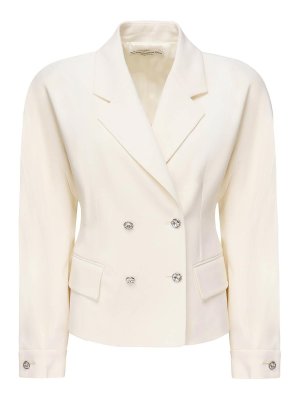 ALESSANDRA RICH: casual jackets - Wool Crepe Jacket