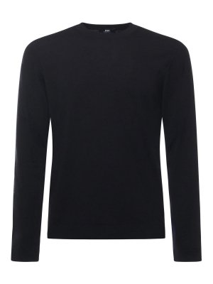 ALPHA STUDIO: Pull col rond - Pull Col Rond - Noir