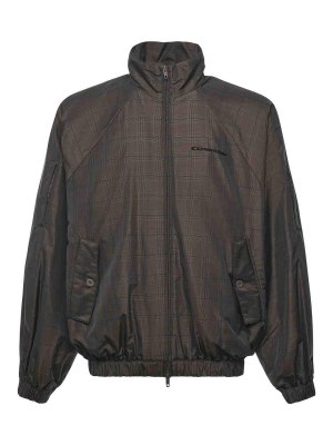 BALENCIAGA: casual jackets - Nylon Jacket With Madras Print
