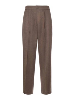 BONSAI: casual trousers - Wool Blend Trousers With Pleats
