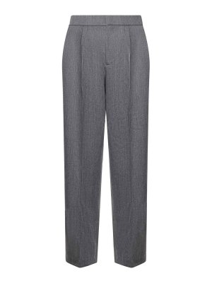 BONSAI: casual trousers - Wool Blend Trousers With Pleats