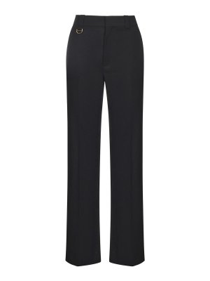 CHLOE': Tailored & Formal trousers - Tailored Trousers In Grain De Poudre Wool