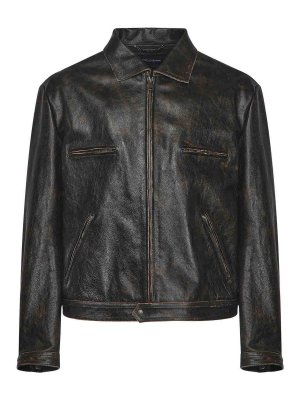 DOLCE & GABBANA: casual jackets - Nappa Leather Overshirt
