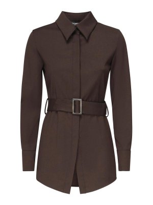 DONDUP: shirts - Wool Gabardine Shirt