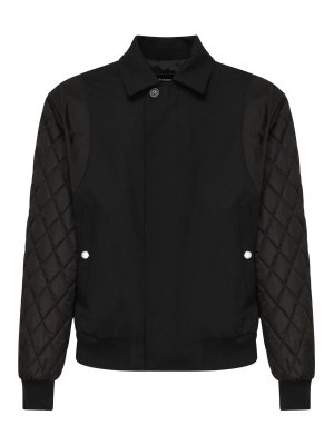 DSQUARED2: bombers - Bomber Jacket With Quilted Sleeves