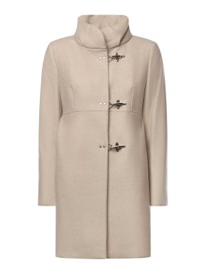 FAY: knee length coats - Romantic Coat In Melange Wool Cloth