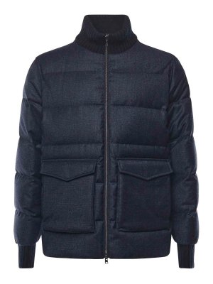 HERNO: bombers - Wool And Cashmere Blend Bomber Jacket