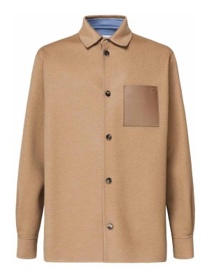 LOEWE: casual jackets - Virgin Wool And Cashmere Shirt Jacket