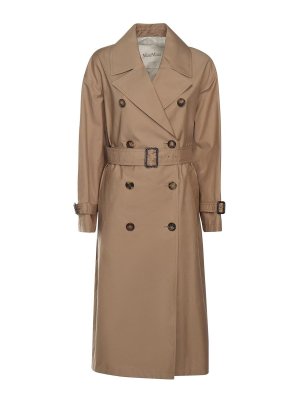 MAX MARA THE CUBE: trench coats - Long Cotton Twill Trench Coat