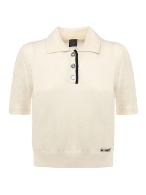 Pinko: crew necks - Polo-Style Sweater With Logo