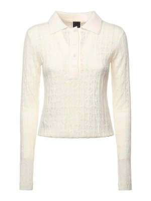 Pinko: maglia collo rotondo - Body in pizzo