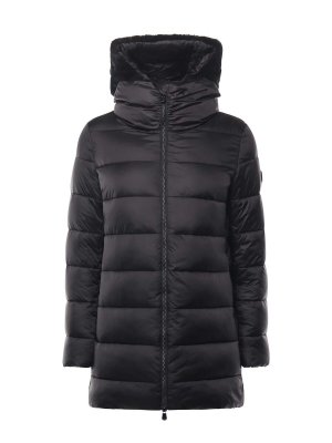 Save The Duck: cappotti al ginocchio - Cappotto Di Giada Con Collo Alto