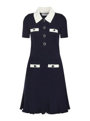 Self Portrait: short dresses - Ribbed Knit Mini Dress