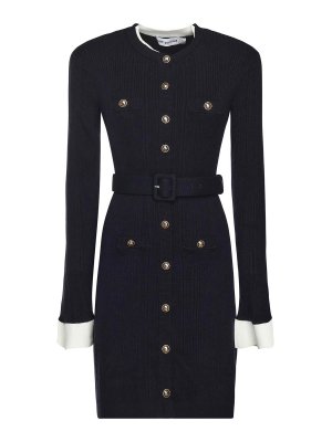 Self Portrait: short dresses - Viscose Knit Mini Dress