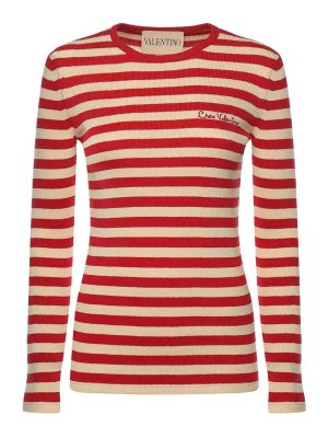 VALENTINO GARAVANI: maglia collo rotondo - Maglione di cotone