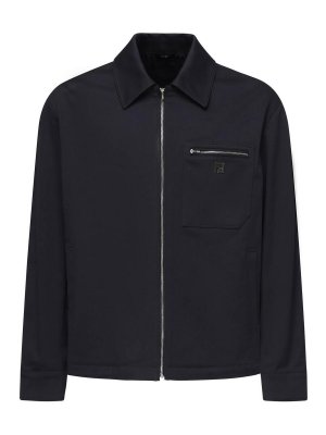 FENDI: shirts - Gabardine Blouson With Logo